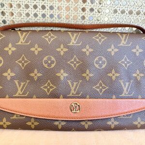 Louis Vuitton Monogram Bordeaux clutch shoulder Bag with COA